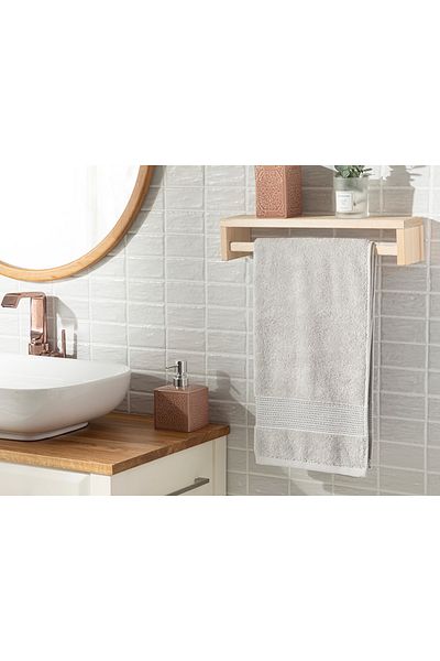 English Home GraY Deluxe Cotton Low Twist Face Towel - 50x70 Cm