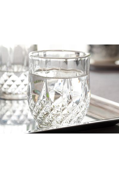 English Home Rich Glass 6-Piece Coffee Side Water Glass 90 Ml Transparent
