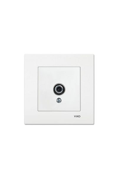 Tamer Elektrik Viko Karre مقبس الأقمار الصناعية الأبيض مع إطار نهائي موصل F متضمن90967009