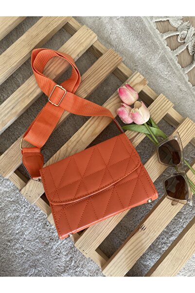 butikbatii Дамска оранжева мини чанта с регулируема презрамка Nora