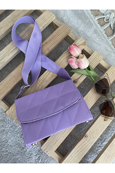 butikbatii Nora Γυναικείο Μίνι Ρυθμιζόμενο Λιλά Τσάντα ώμου