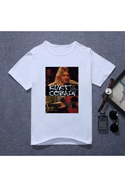 GALASHOP تي شيرت ربيع نيرفانا للرجال كورت كوبين بأكمام قصيرة