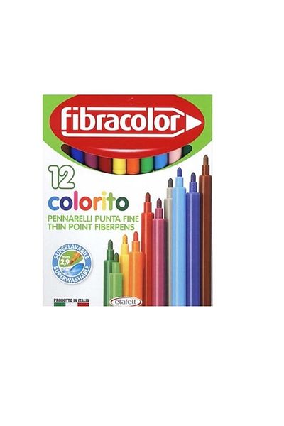 Fibracolor Colorito Felt Tip Pen 12 Colors 10539sw012sc