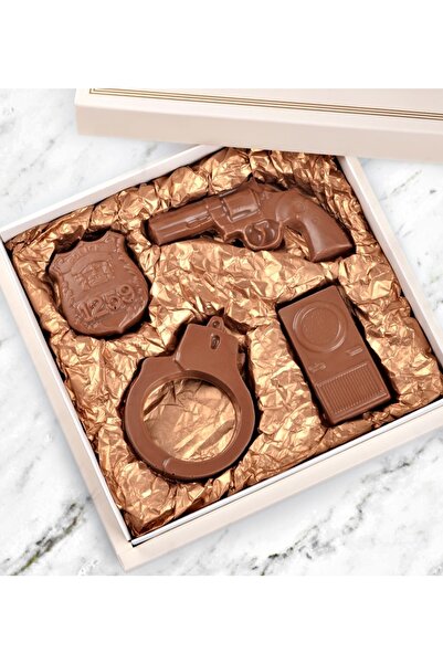 Tatlistan Silah, Kelepçe, Rozet Ve Telsizli Polis Çikolatası