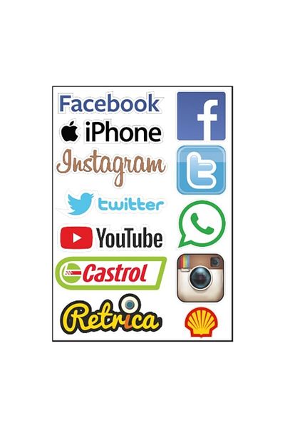 Gogo A4 Logo Sticker - 057 Whatsapp and Instagram for Social Media