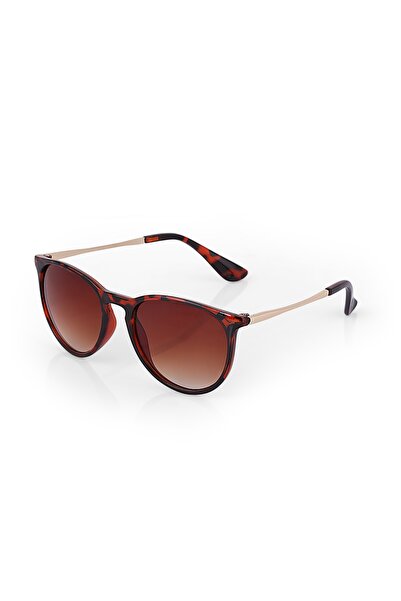 Twelve Erika Leopard Patterned Women's Bone Sunglasses