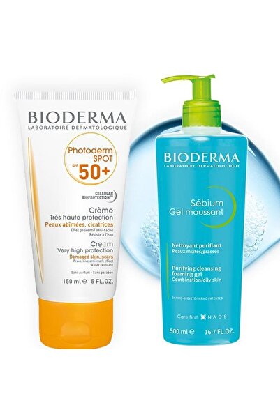 Bioderma Sebium Foaming Gel 500 Ml + Photoderm Spot Spf50+ 150 Ml