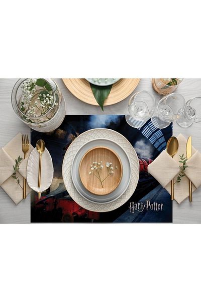 Adawall Hogwarts Express Fabric American Service Set of 4 35x50cm (warner Bros Licensed Product, Linen Fabric)