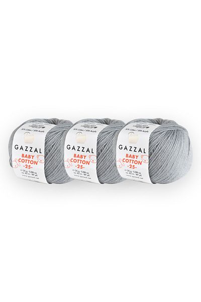 Gazzal Βρεφικό βαμβάκι 25gr 3 Συσκευασία Amigurimi Punch Πλεκτό Χέρι Κλωστή Taka Yarn (3430)