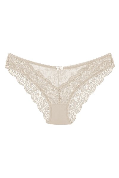 HNX Chiloți de damă din tul din 2 bucăți în față din dantelă