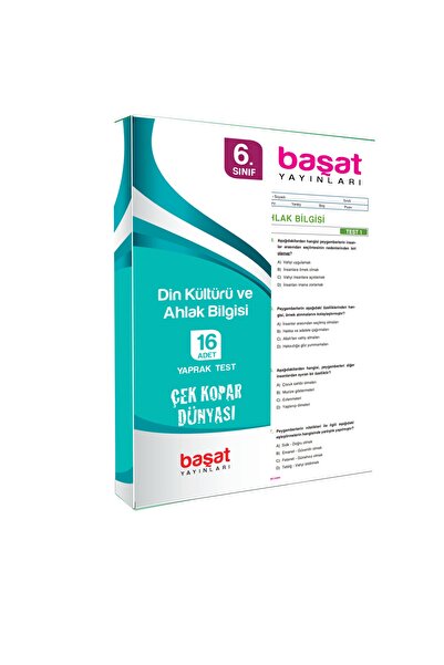 Başat Yayınları 6. Sınıf Din Kültürü Ve Ahlak Bilgisi Çek Kopar Test