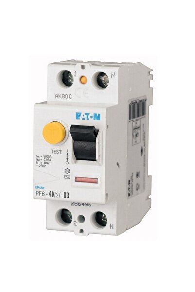 Eaton 286498 Artık Akım Devre Kesiciler (ac Tipi) 2x40a, 6ka, 300ma