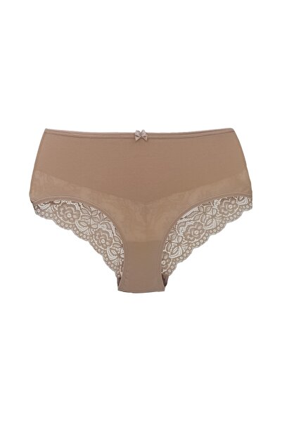 HNX ChiloČi din bumbac, 3 piese, cu jumÄtate de dantelÄ, cu talie ĂŽnaltÄ, pentru femei