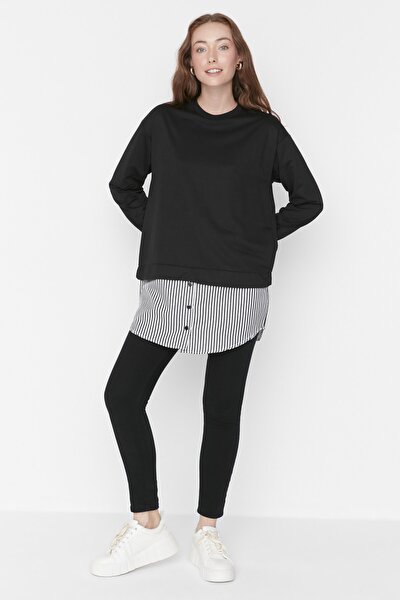 Trendyol Modest Sweatshirt - Schwarz - Regular Fit