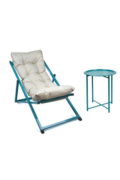 HASTUNÇ Minderli - Bora Şezlong Seti Bahçe&balkon&teras&plaj Katlanır Set -1 ...