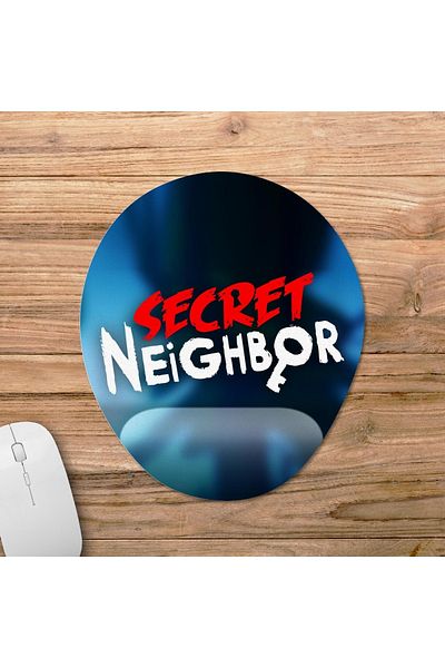 Pixxa موديل لوحة ماوس مع مسند للمعصم من Secret Neighbor - بيضاوي واحد