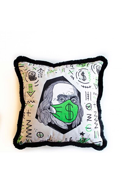 Adawall Benjamin Franklin Velvet Pillow (FILLED BEAD FIBER, INTERNATIONAL WAS...