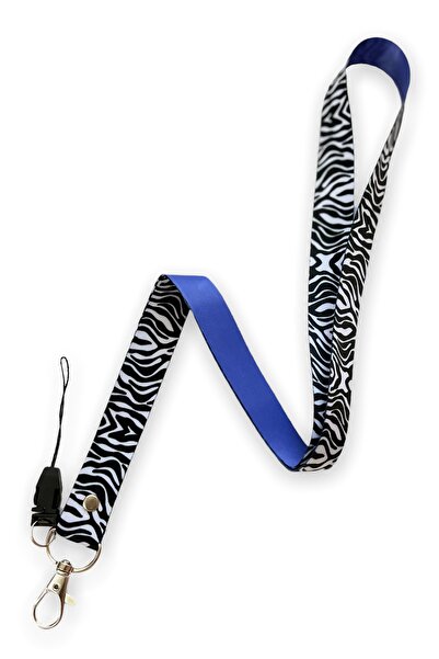 Happy Bear حمار وحشي منقوشة الأرجواني الرقبة حزام الهاتف الحبل