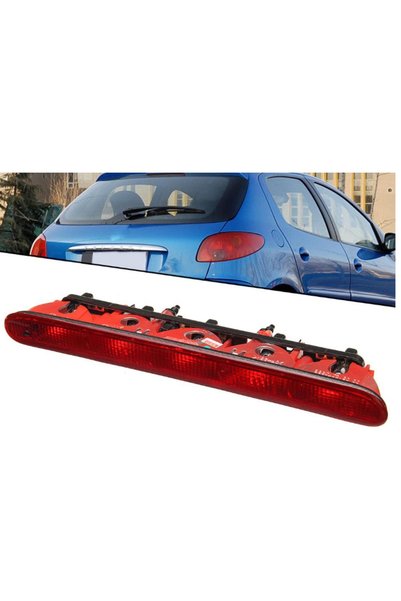 Genel Markalar Peugeot 206 Arka Bagaj Üçüncü Stop Lambası Duylu (ampullu) 1997-2012 6350k5