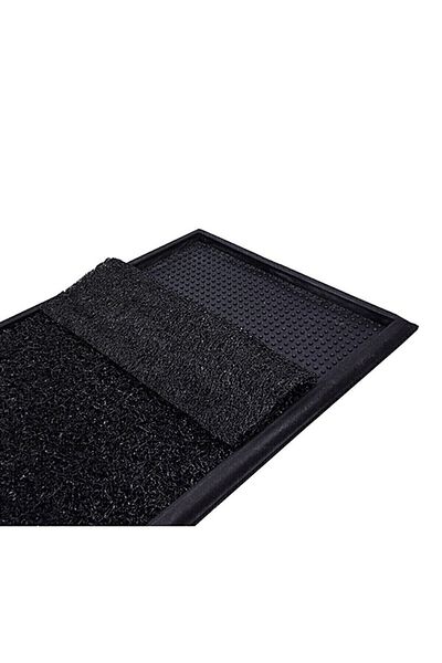 BirceHome Exterior Door Hygienic Pool Mop Curly Mat Degenfectant Black Door Front Mat