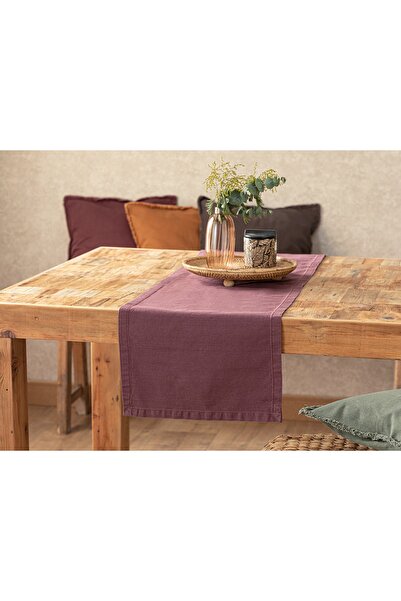 English Home Harvey Cotton Runner 40x140 Cm Prune