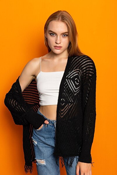 HAKKE Püsküllü Kelebek Desen Hırka