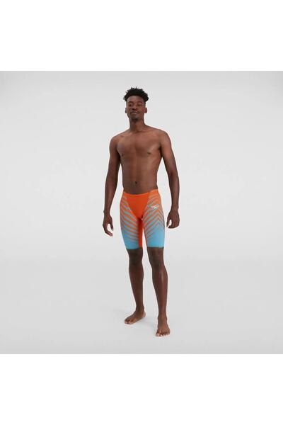 SPEEDO ملابس سباق للرجال - Fastskin Lzr Valor Jammer، Orng/Blu 8-11980g610