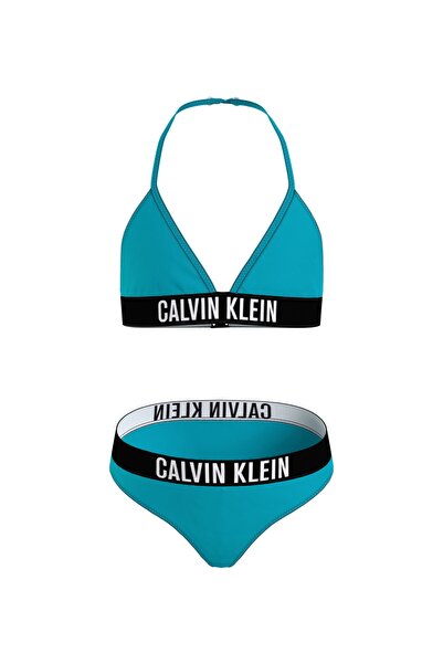 Calvin Klein Mavi Kız Çocuk Bikini Takım Ky0ky00009 trıangle Bıkını Set