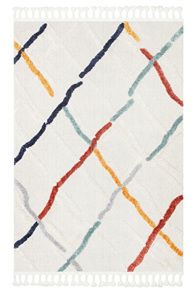 Eko Halı Terazzo Trz 03 Renkli Hav Vermez Yumuşak Etnik Örgü Desenlere Sahip ...