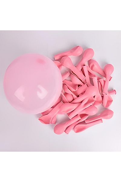 Big Party Mini Macaron Pink Colored 6'' 100 pcs