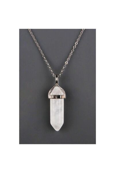 Mıçı Kristal Kuvars Doğal Taş Pandül Kolye