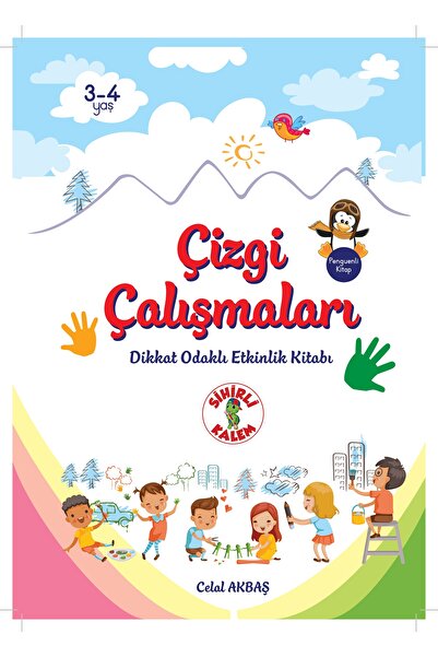 Sihirli Kalem Çizgi Çalışmaları-dikkat Odaklı Etkinlik Kitabı 3-4 Yaş