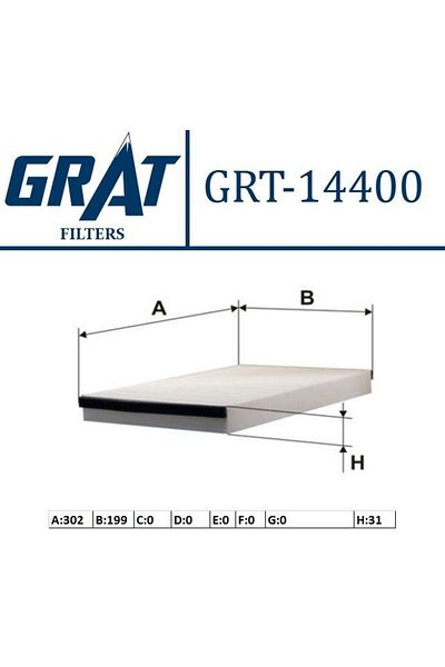 GRAT 1808610   Opel Astra G/H 1.3Cdtı 1.7Cdtı 1.9Cdtı Cabin Filter Compatible