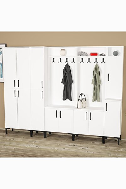 Kalender Dekor Rose-1-1-2-3-4 Portmanto Vestiyer Ayakkabılık