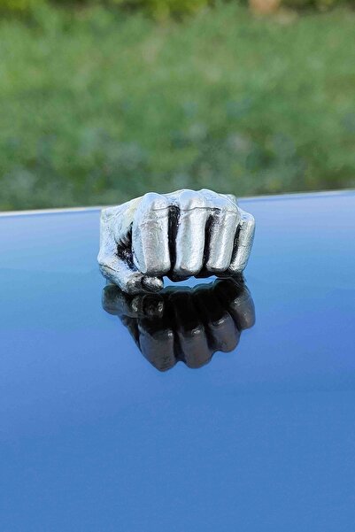 TREND COLLECTİON Yumruk Hulk Model Gümüş Kaplama Ayarlanabilir Erkek Yüzük