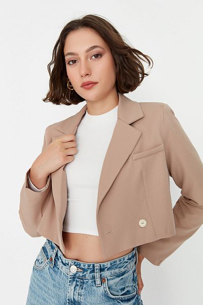 Trendyol Collection Bunda s podšívkou z velbloudí úrody TWOAW22CE0086