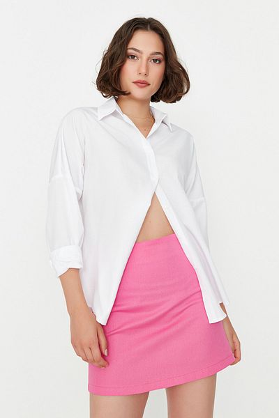 Trendyol Collection Pink Super Mini szövött szoknya - TWOSS22ET0136