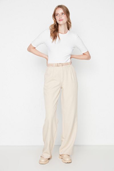 Trendyol Collection Hose - Grau - Wide Leg