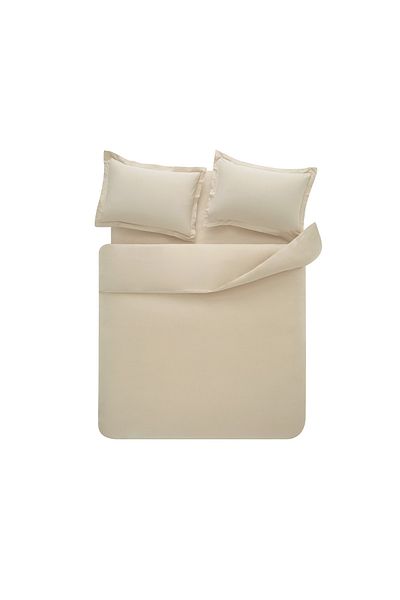 Puffy Ranforce Naturalis Single Washable Duvet Cover Set - Beige