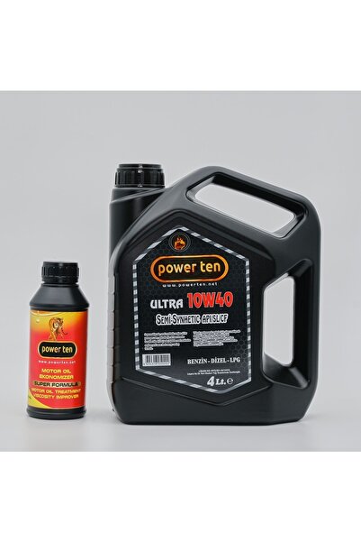 Powerten 10W40 Motor Yağı 4 Litre + Motor Yağ Katkısı | 2025