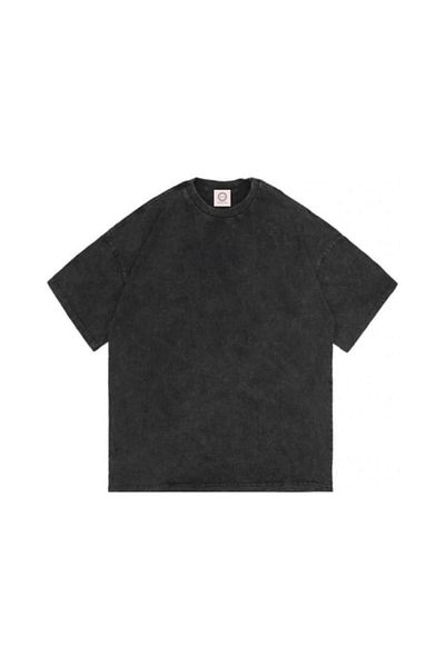 HERMANİTA Unisex Unprinted Oversize Black T-shirt Card