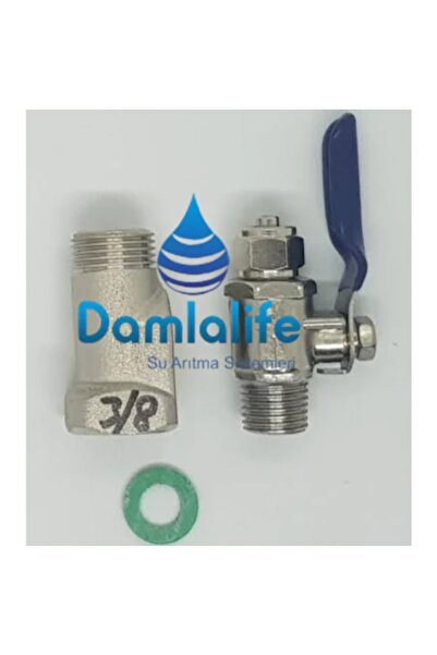 damlalife Su Arıtma 3/8 Hat Alma Bağlantı Aparatı Ve 1/4 Küresel Vana