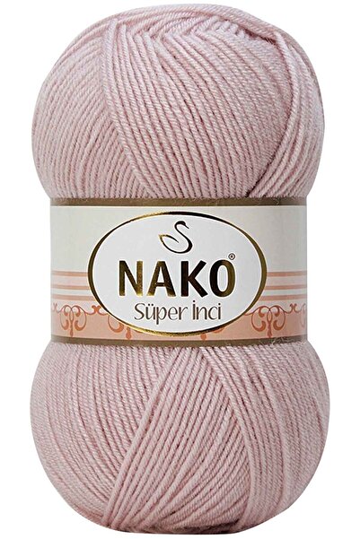 NAKO 100 جرام سوبر بيرل محبوك يدويًا - كعكة الورد 318