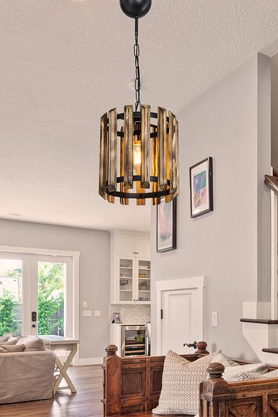 Gloria Legno Single Chandelier