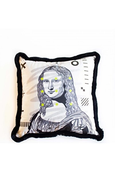 Adawall وسادة/مخدة مخملية موناليزا (شهادة دولية للغسيل وعدم التلاشي للألياف ا...