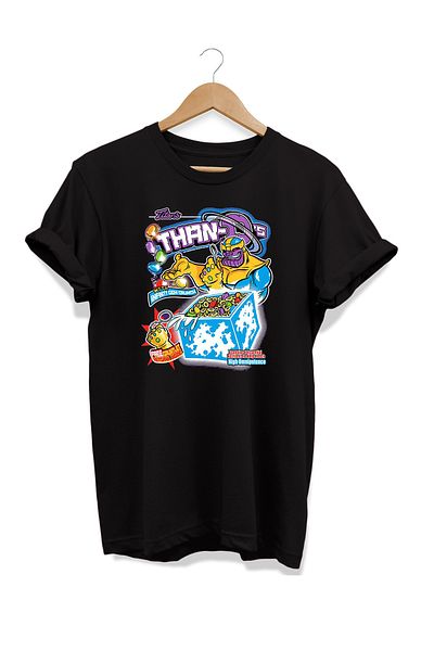 remonz Σειρά Food Thanos Corn Flakes εμπριμέ 100% βαμβακερό μπλουζάκι μεγάλου μεγέθους