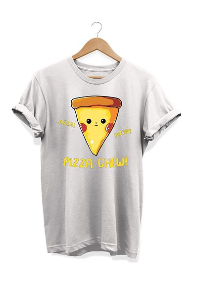 remonz Μπλουζάκι με στάμπα πίτσας σειράς Food 100% Cotton Plus Size