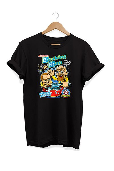 remonz Σειρά Food Breaking Bad Corn Flakes με στάμπα 100% βαμβακερό μπλουζάκι μεγάλου μεγέθους