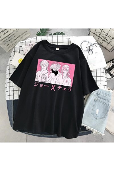 GALASHOP للجنسين الأسود سكيت أنيمي إنفينيتي تي شيرت M101