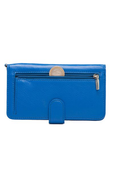 Tergan Saks Blue Δερμάτινη Unisex Τσάντα Portfolio 01614k1e